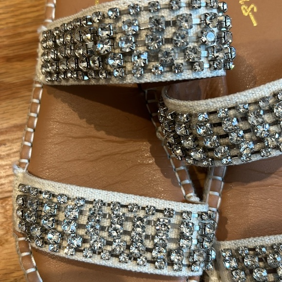 Lulus Rhinestone Flat Sandals - Picture 2 of 4